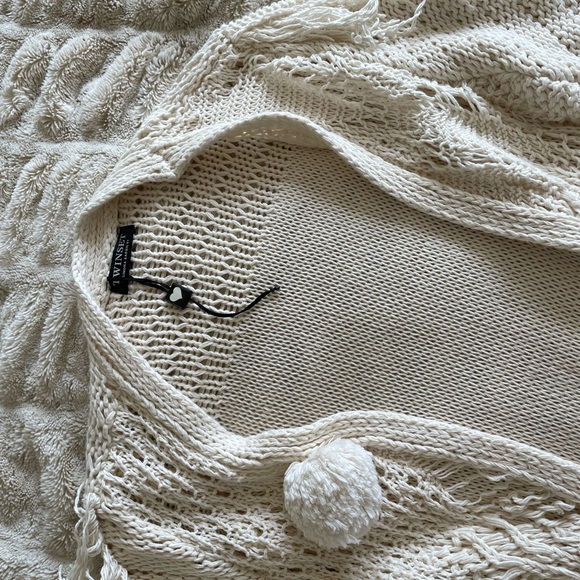 Beige long knit cardigan - Picture 3 of 6